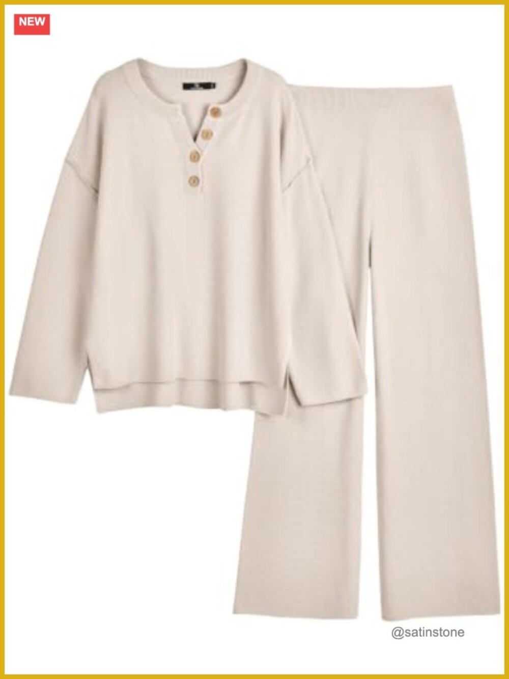 Oversized Cozy Knit Lounge Set 2 Piece Matching Loungewear